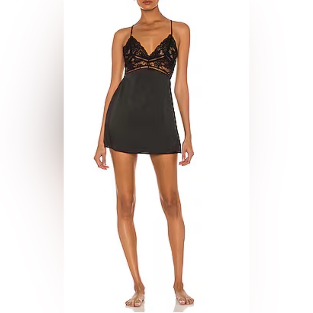 Lovers + Friends Alisa Slip Dress in Black sz small
